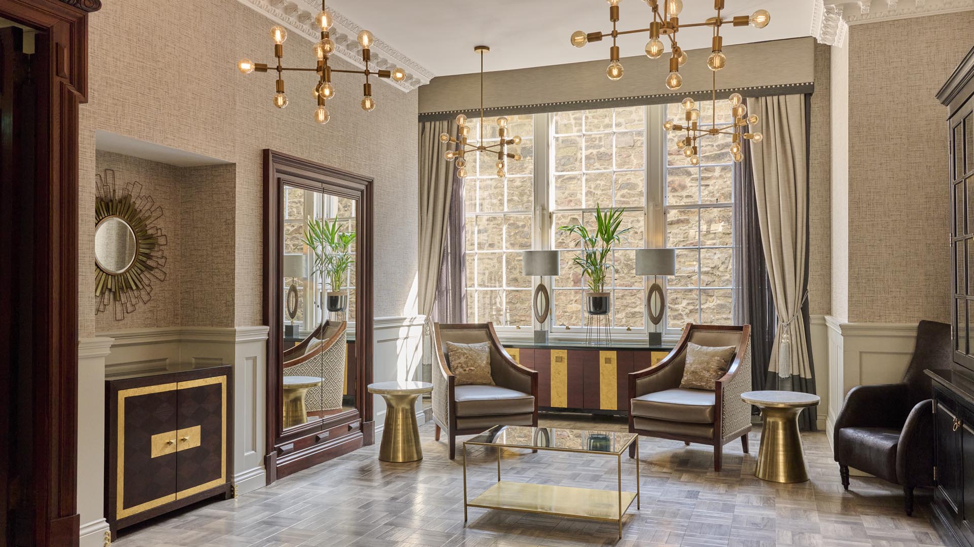 Lobby of Fraser Suites Edinburgh aparthotel in city centre
